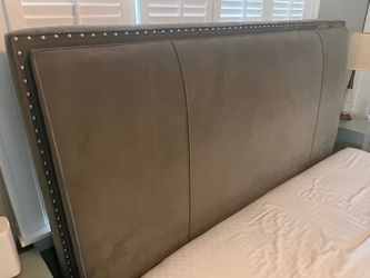 King size bed from Macy’s, micro suede