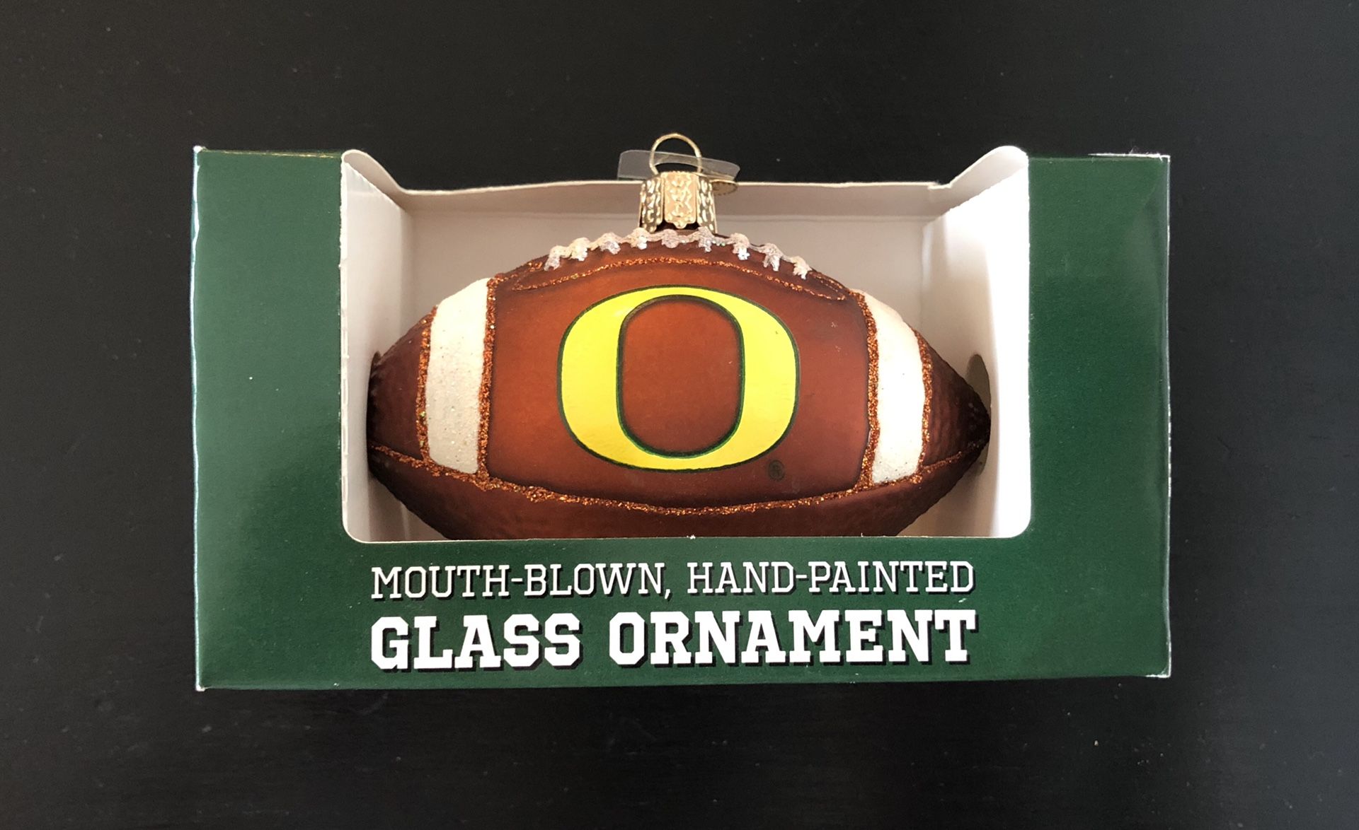 Oregon Ducks NCAA College Football Glass Ornament Hand Painted Collegiate Collection - BRAND NEW!!