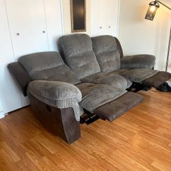 Gray Reclining Couch