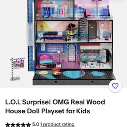 L.O.L Surprise! OMG Real Wood House Doll Playset for Kids