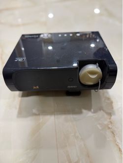 ViewSonic PJ503D DLP projector in black with a focus ring near the lens.