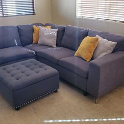 Moving Sale - Sectional Couch w/ Ottoman 