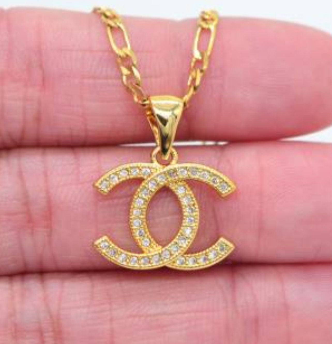 18K Gold Plated Cubic Zirconia Fashion Jewelry Pendant Necklace 