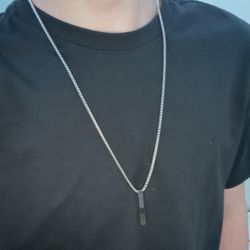 Silver Solid Pendant Necklace Men Or Women Wear Perfect For Any Occasion