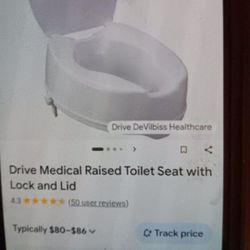 DRIVE 6" RAISED TOILET SEAT  WITH LID