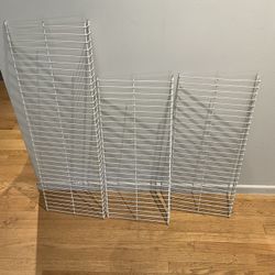 Three Rubbermaid Wire Shelves - 36 x 12” (1) and 28 x 12” (2