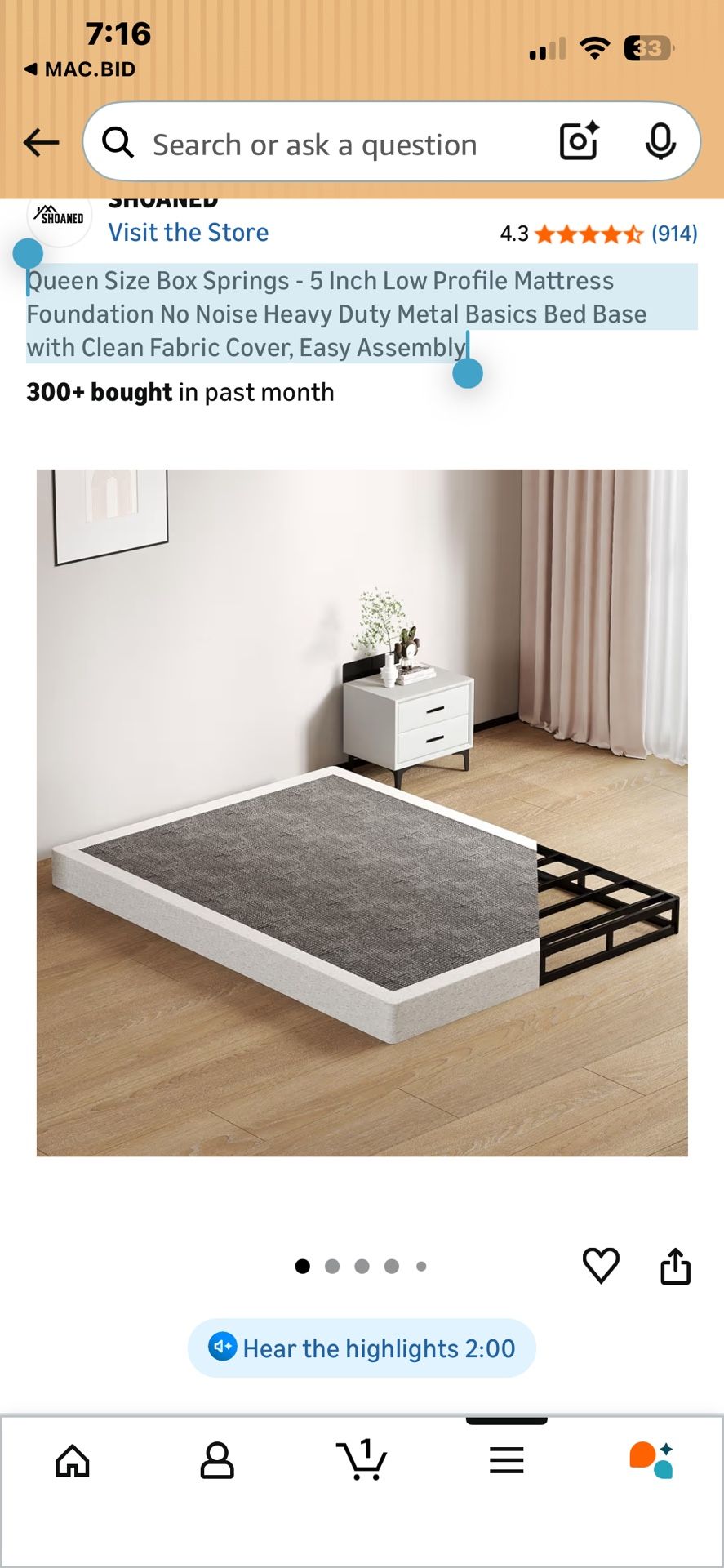 Box Spring - Queen Size
