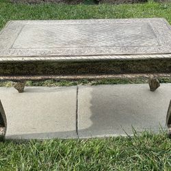 Tin wrapped coffee table 