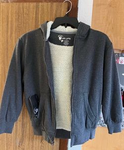 New BOYS M. US Life Sherpa-Lined Zip-Up Hoodie