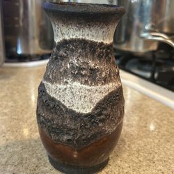 Volcanic Glaze Fat Lava Pottery Antique vintage vase