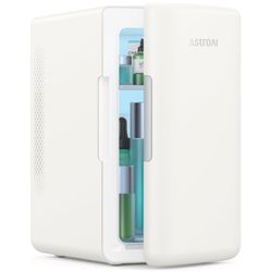  Astro Mini Fridge 2.0 Gen, 6 Liter/8 Cans Makeup Skincare Fridge 110V AC/ 12V DC Portable Thermoelectric Cooler and Warmer Little Tiny Fridge for Be