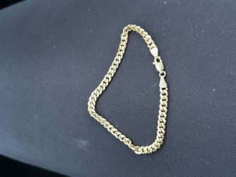 Gold-Tone Cuban Link Chain Bracelet