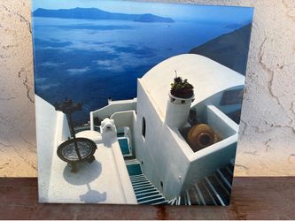 Santorini Greece Canvas Wall Art