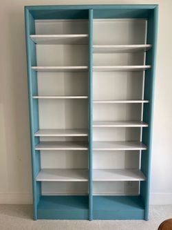Double Bookcase with Adjustable Shelves