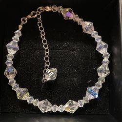 Iridescent Clear Beaded Bracelet