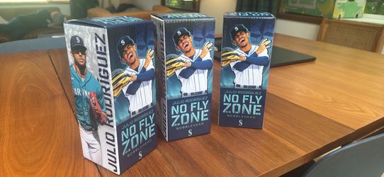 Three Never Opened Julio Rodriguez Bobble Heads