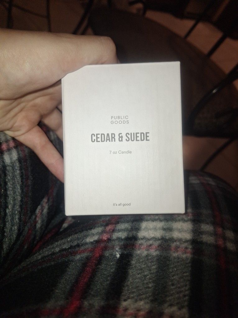 Cedar & Suede High QUALITY Public Goods Candle 7oz