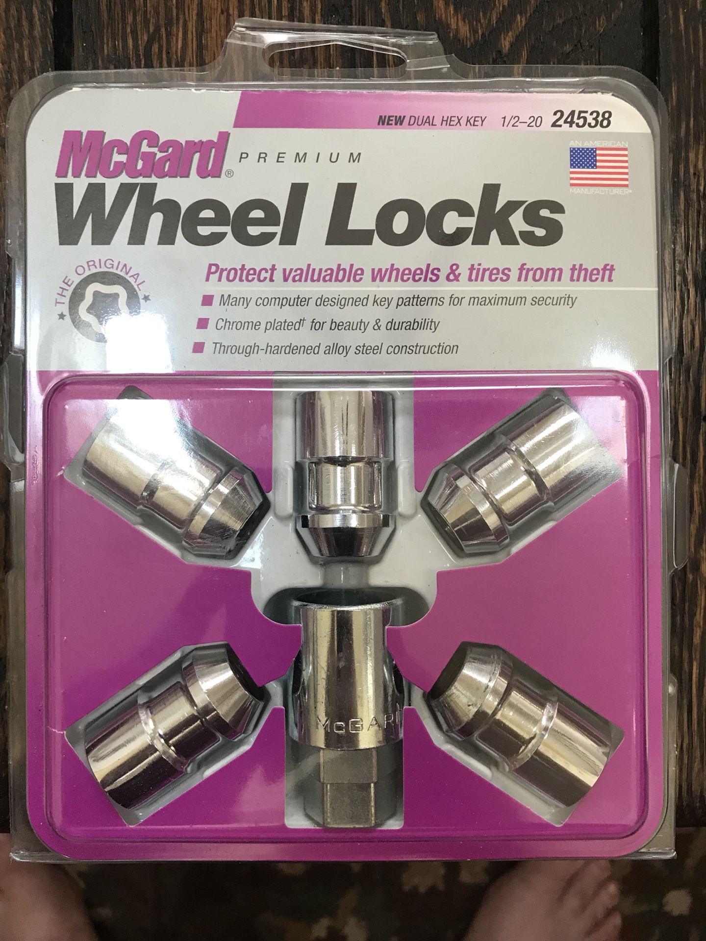 Wheel Lock Lug Nuts 1/2-20