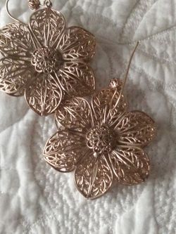 Beautiful earrings silver tone