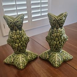 Antique Pottery Candle Holders