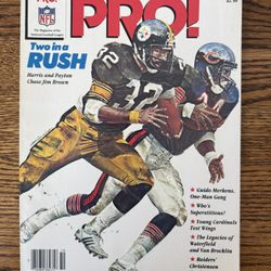 October 1983 Pro! NFL Football Magazine - Walter Payton Franco Harris Cover