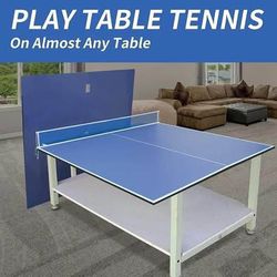 New 9ft Mid-size Foldable Table Tennis Table Top Only , Portable Ping Pong Table Board for Indoor Games