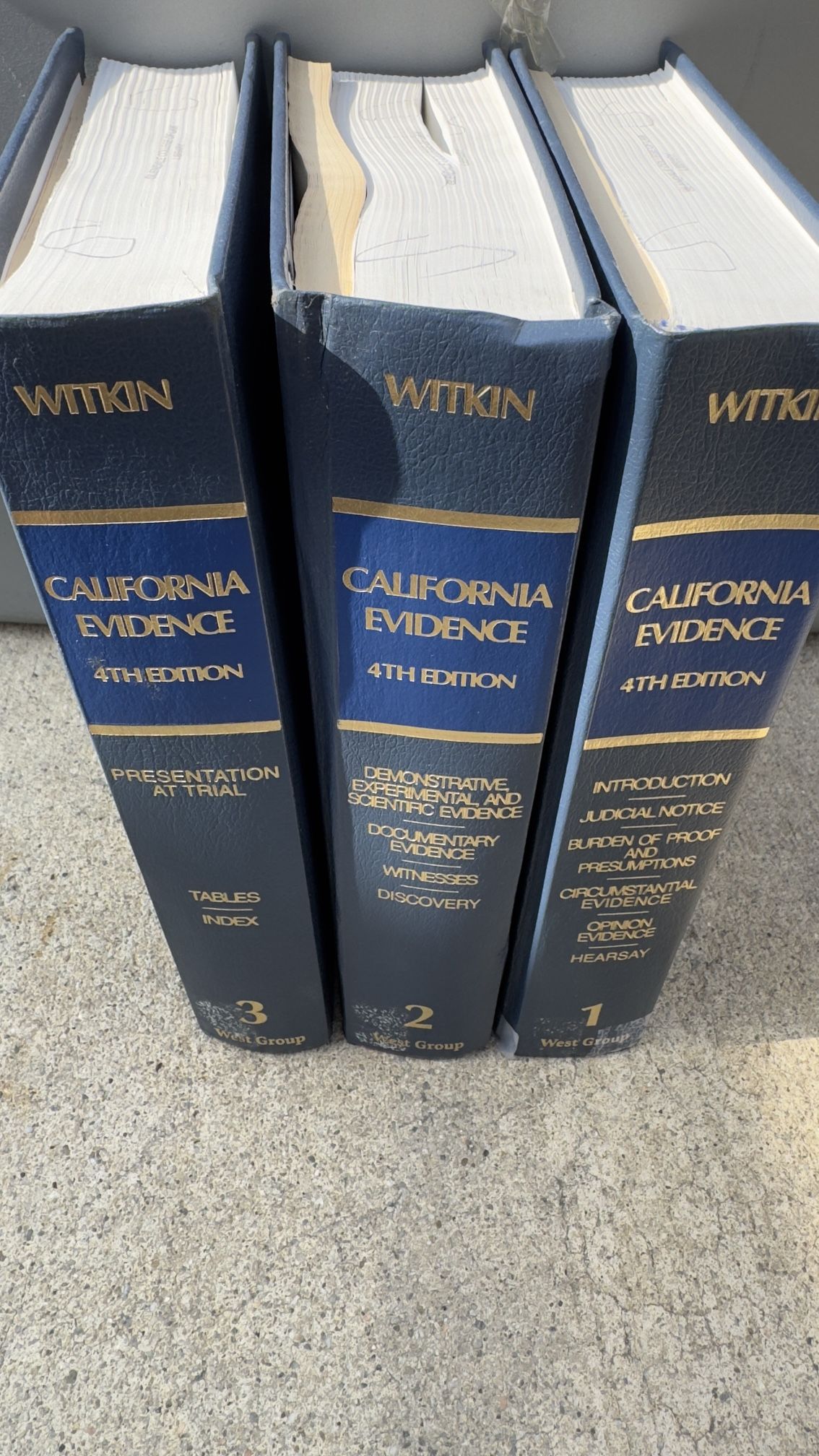 Witkin – California Evidence 4th Edition (Vols. 1-3 Complete)