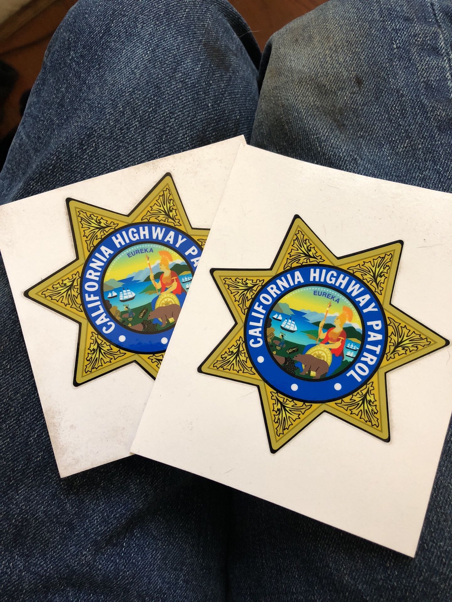 California highway patrol stickers -run them on your FXRP