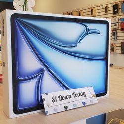 Apple IPad Air 6th Gen 13in Brand New - $1 DOWN TODAY, NO CREDIT NEEDED