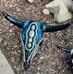 Custom cow skull