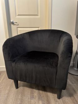 Black Barrel Accent Chair