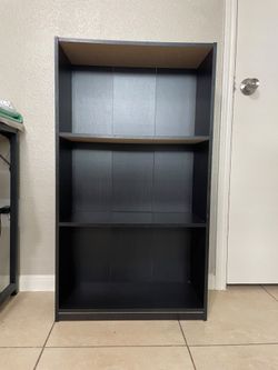 Black 3-Shelf Bookcase