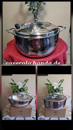 ESPECIAL DE PRINCESS HOUSE DE CACEROLA HONDA DE 18 QT 5-PLY VIDA SANA Y CACEROLA REDONDA DE 6 QT CLÁSICA Y OLLA ASADORA DE 7 QT ANTIADHERENTE PRINCESS