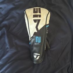TaylorMade SIM 2 Driver Head Cover Black White Blue Golf Accessory