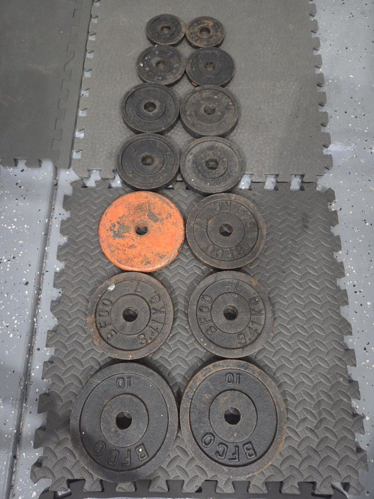 Weight Plates Weightlift Excercise Workout Bench Press Curl 1inch Hole Metal Plates