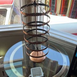 Used 6-Tier Rotating Earring Organizer Rose Gold Spinning Display