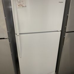 Whirlpool White 30” Wide Top Freezer Refrigerator - 18 Cu. Ft.