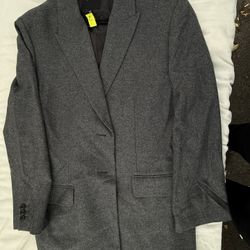 Men’s Grey Wool Blazer (Large)