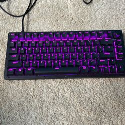 keyboard with red keycaps