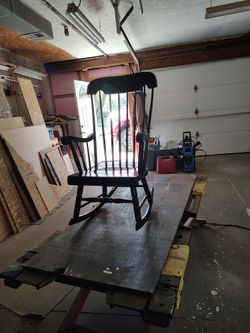 mahogany rocking chair restored