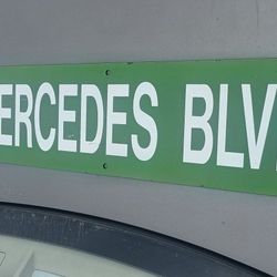 24" Porcelain Mercedes Benz sign 