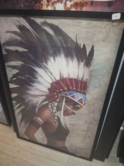 Framed Derkymo African American Woman