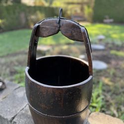 RARE!!!Primitive  Antique  Chinese Wood Water Bucket 1800s
