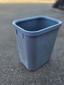 Blue Plastic trash bin