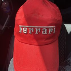 FERRARI Red Base Ball Cap (Vintage) 1985
