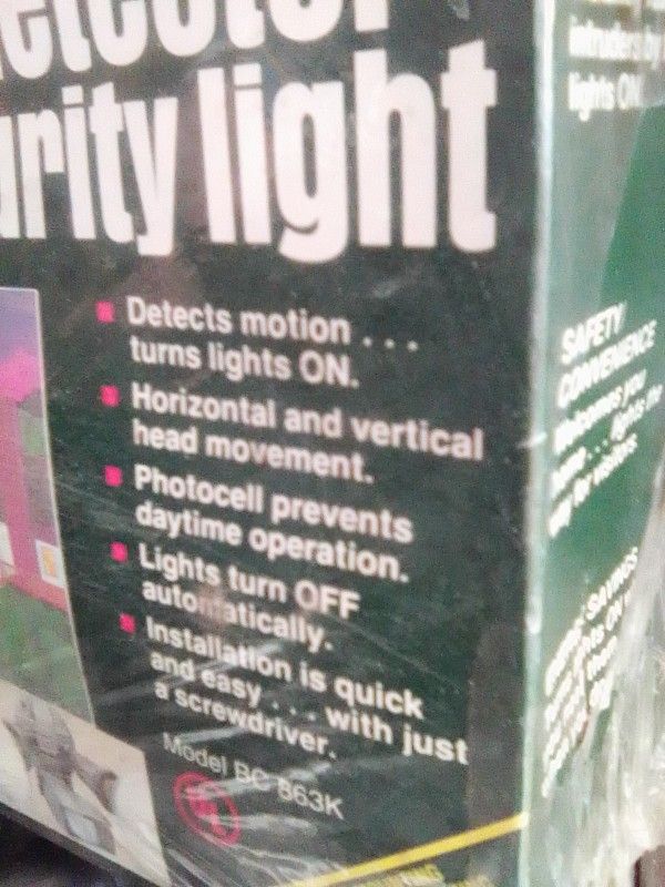 Motion Detector With Security Light