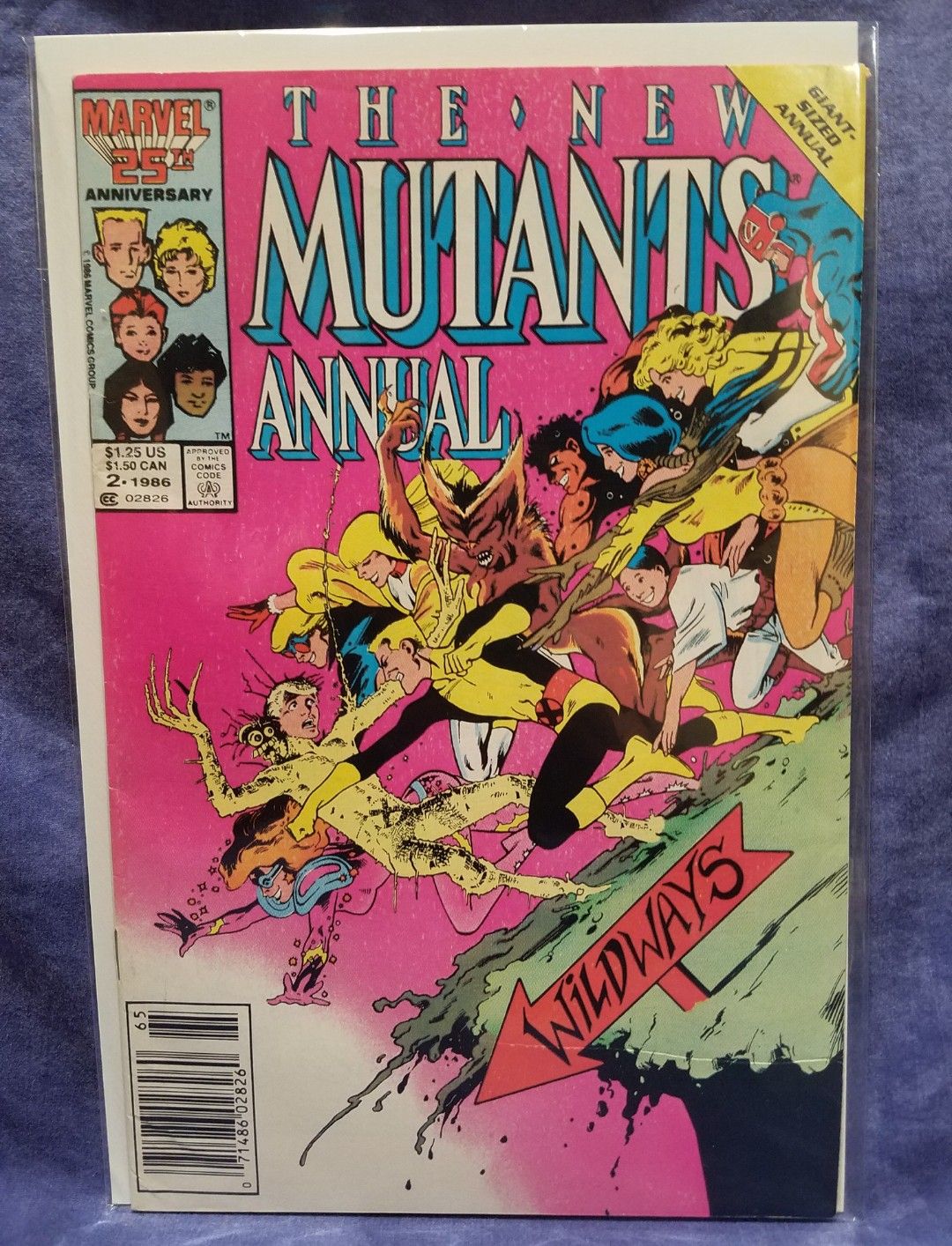 Marvel Comics The New Mutants Giant Sized Annual #2 Comic Book, 1986 (VG)