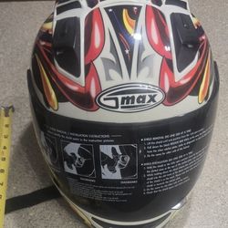 Gmax DOT 68S Motorcycle Full Helmet Rear Red Lightb3 Mode New Visor