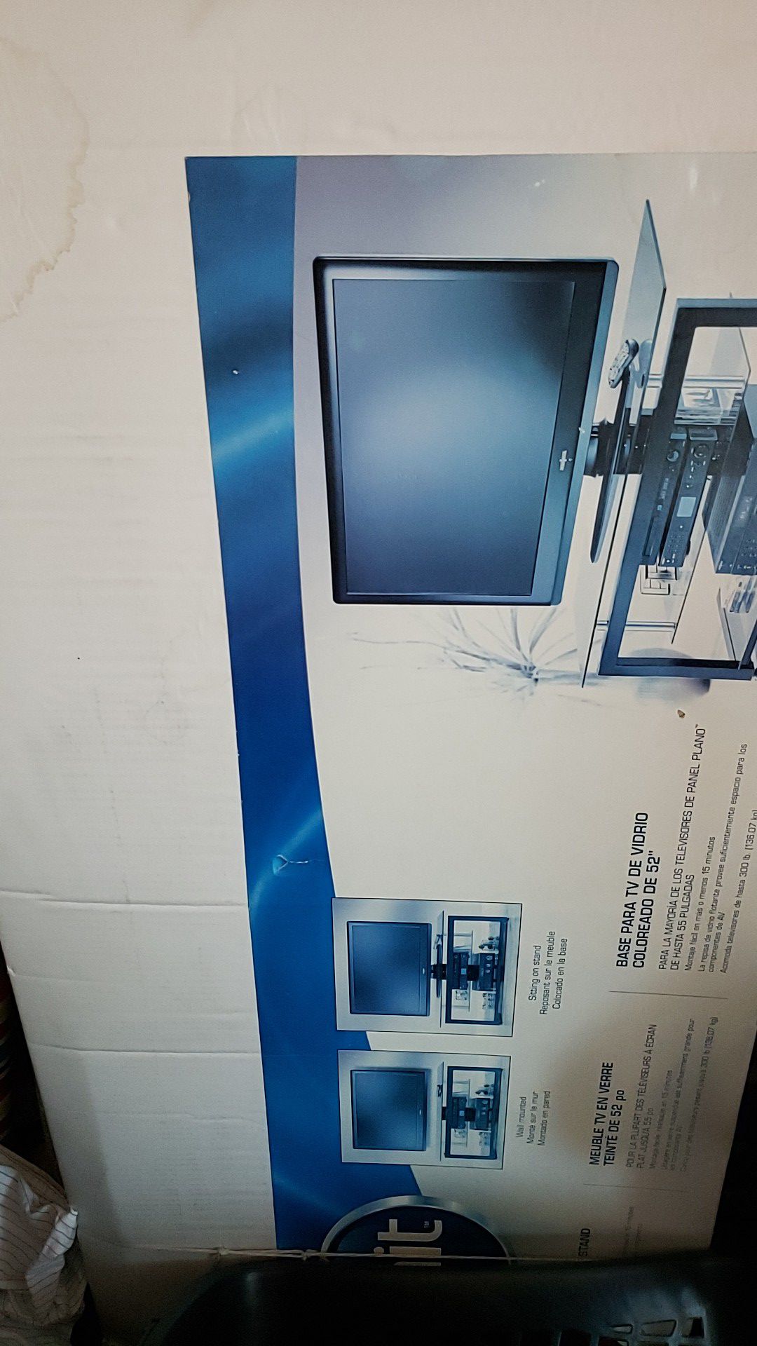 TV Table Steel and Glass New in box- unwanted gift