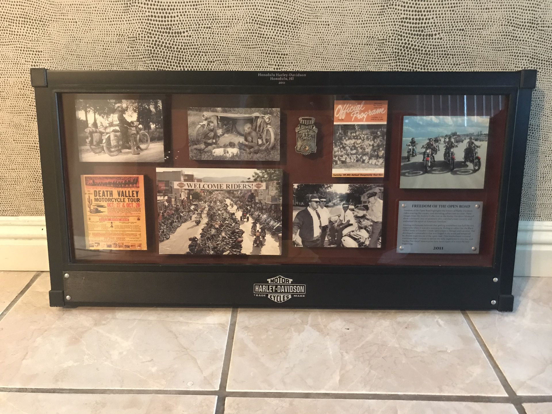 Harley Davidson Framed Event Memorabilia